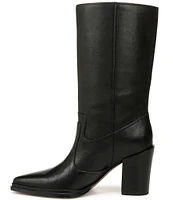 Franco Sarto Jaxon Leather Dual Zipper Western Inspired Boots