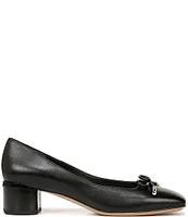 Franco Sarto Natalia Leather Bow Ballet Pumps