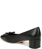 Franco Sarto Natalia Leather Bow Ballet Pumps