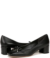 Franco Sarto Natalia Leather Bow Ballet Pumps