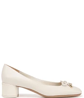 Franco Sarto Natalia Leather Bow Ballet Pumps