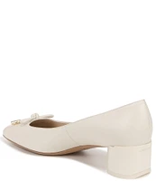 Franco Sarto Natalia Leather Bow Ballet Pumps