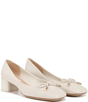 Franco Sarto Natalia Leather Bow Ballet Pumps