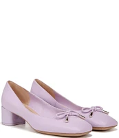 Franco Sarto Natalia Leather Bow Ballet Pumps