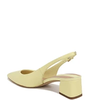 Franco Sarto Racer Leather Slingback Block Heel Pumps