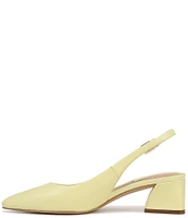 Franco Sarto Racer Leather Slingback Block Heel Pumps