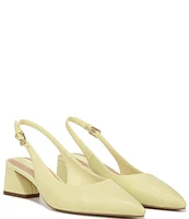 Franco Sarto Racer Leather Slingback Block Heel Pumps