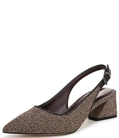 Franco Sarto Racer2 Herringbone Fabric Slingback Pumps