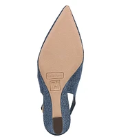 Franco Sarto Tessa Denim Slingback Wedge Pumps