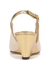 Franco Sarto Tessa Raffia Slingback Wedge Pumps