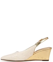 Franco Sarto Tessa Raffia Slingback Wedge Pumps