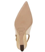 Franco Sarto Tessa Raffia Slingback Wedge Pumps