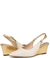 Franco Sarto Tessa Raffia Slingback Wedge Pumps