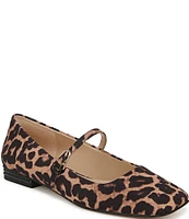 Franco Sarto Tinsley Leopard Print Mary Jane Ballet Flats