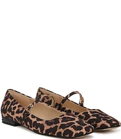 Franco Sarto Tinsley Leopard Print Mary Jane Ballet Flats