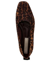 Franco Sarto Vana Leopard Print Suede Square Toe Flats