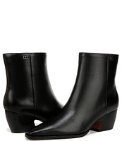 Franco Sarto Vivian Leather Snip Toe Dress Booties