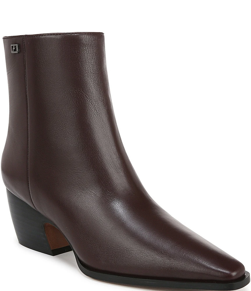 Franco Sarto Vivian Leather Snip Toe Dress Booties