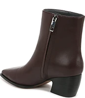 Franco Sarto Vivian Leather Snip Toe Dress Booties