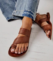 Free People Abilene Leather Toe Loop Thong Sandals