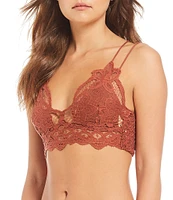 Free People Adella Crochet Lace Plunge Neck Bralette