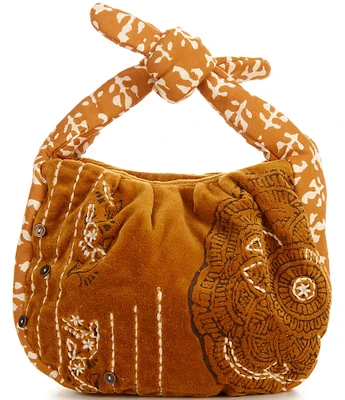 Free People Aria Mini Velvet Slouchy Bag