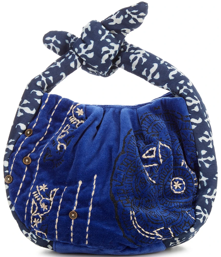 Free People Aria Mini Velvet Slouchy Bag