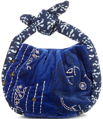 Free People Aria Mini Velvet Slouchy Bag