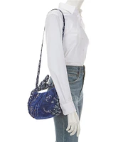 Free People Aria Mini Velvet Slouchy Bag