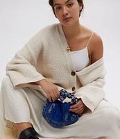 Free People Aria Mini Velvet Slouchy Bag