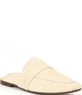 Free People At Ease Loafer 2.0 Embossed Suede Mules