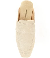 Free People At Ease Loafer 2.0 Embossed Suede Mules