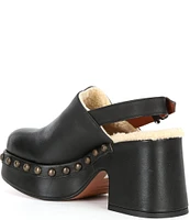 Free People Autumn Leather Studded Platform Clogs