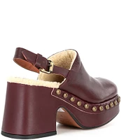 Free People Autumn Leather Studded Platform Clogs