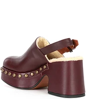 Free People Autumn Leather Studded Platform Clogs