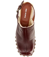 Free People Autumn Leather Studded Platform Clogs