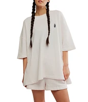 FP Movement Back Me Up Crew Neck Short Sleeves Oversize Short Set