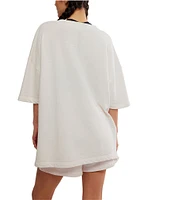 FP Movement Back Me Up Crew Neck Short Sleeves Oversize Short Set
