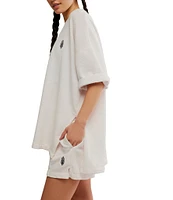 FP Movement Back Me Up Crew Neck Short Sleeves Oversize Short Set