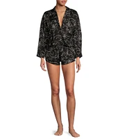 Free People Beauty Sleep Long Sleeve Notch Collar Cropped PJ Set