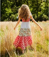 Free People Bluebell Floral Print V-Neck Sleeveless Maxi Dress