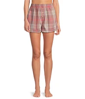 Free People Box Sunday Morning Woven Plaid Sleep Short