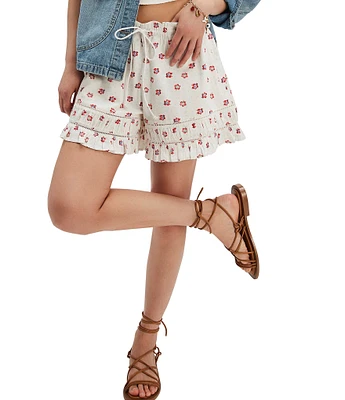 Free People Cambridge Floral Print Drawstring Shorts