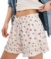 Free People Cambridge Floral Print Drawstring Shorts