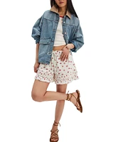 Free People Cambridge Floral Print Drawstring Shorts
