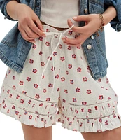 Free People Cambridge Floral Print Drawstring Shorts
