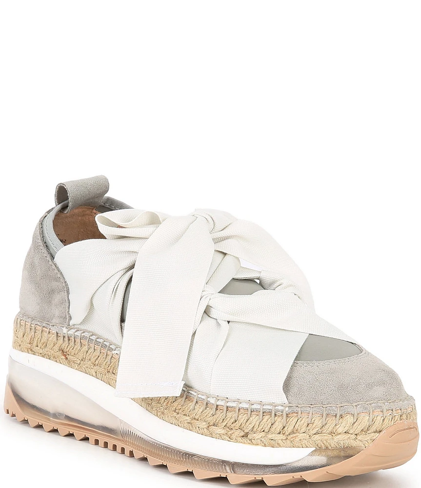 Free People Chapmin Suede Chunky Espadrille Platform Sneakers