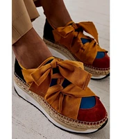 Free People Chapmin Suede Chunky Espadrille Platform Sneakers