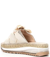 Free People Chapmin Suede Sport Bow Espadrille Platform Slide Sandals