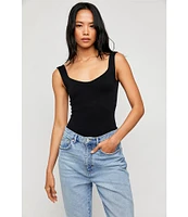 Free People Clean Lines Scoop Neck Sleeveless Bodysuit